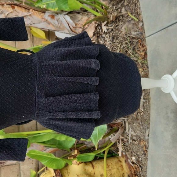 Vintage Betsey Johnson Peplum Pencil Dress black small - Picture 3 of 11